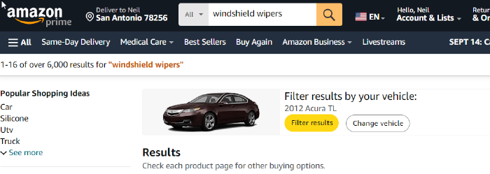 Amazon Car Filter